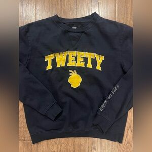 Vintage 90's Tweety Bird Sweatshirt Looney Tunes Six Flags Medium EUC